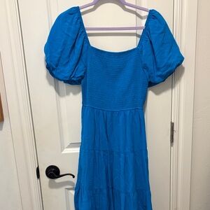 Blue smocked dress